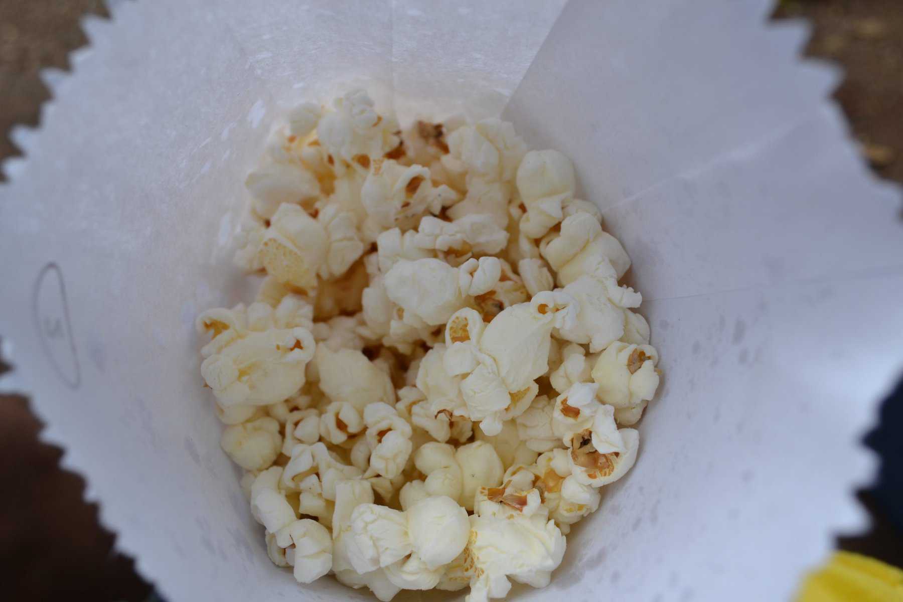 Bag of popcorn at UU Wausau Family Movie Night.