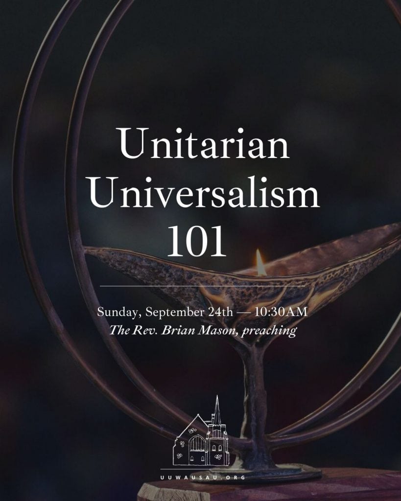 The First Universalist Unitarian Church of Wausau chalice.